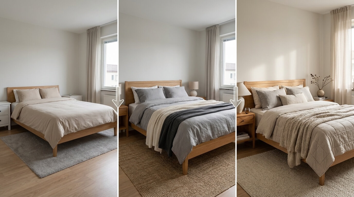 Progression showing prompt refinement with improving results