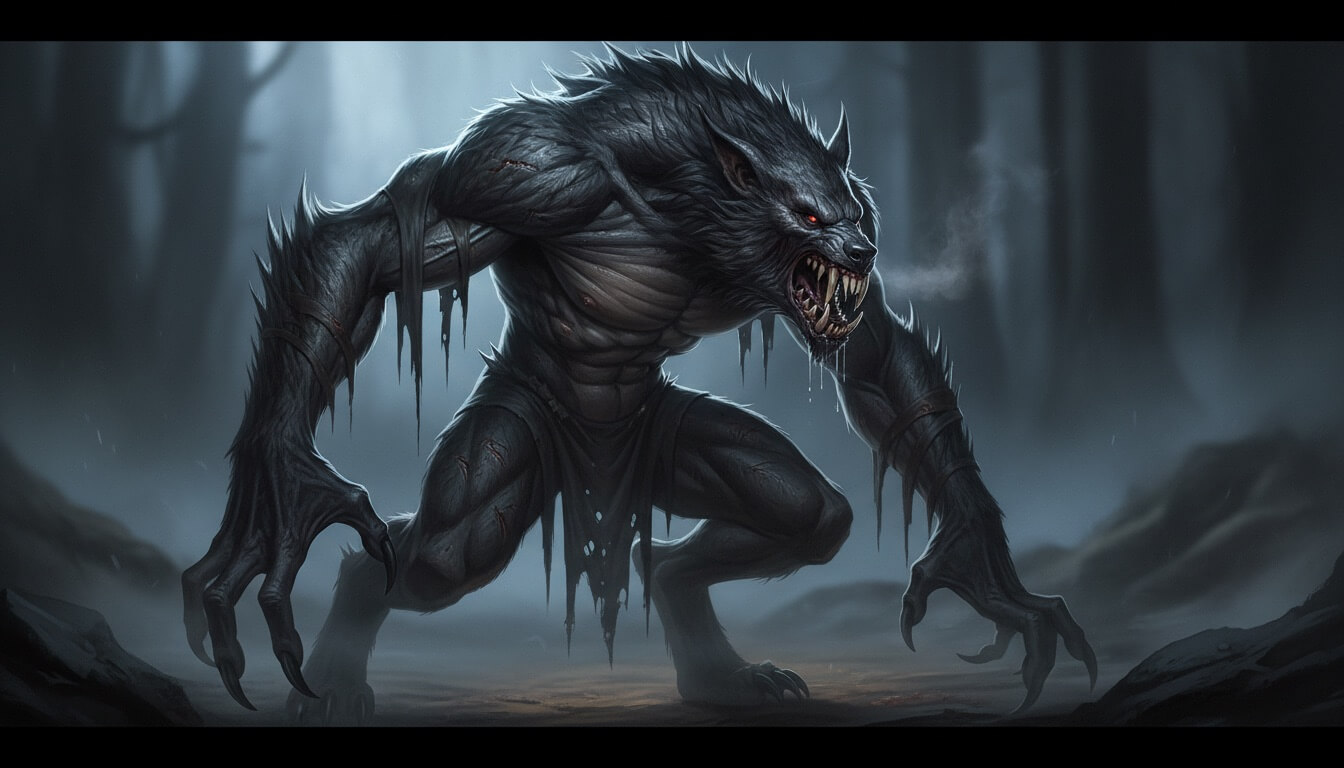 Dark fantasy creature concept