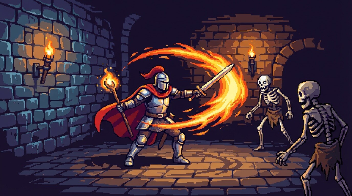 Steam game capsule image with action scene