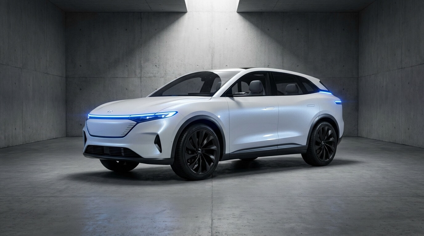 Nano Banana Pro: EV concept with perfect reflections