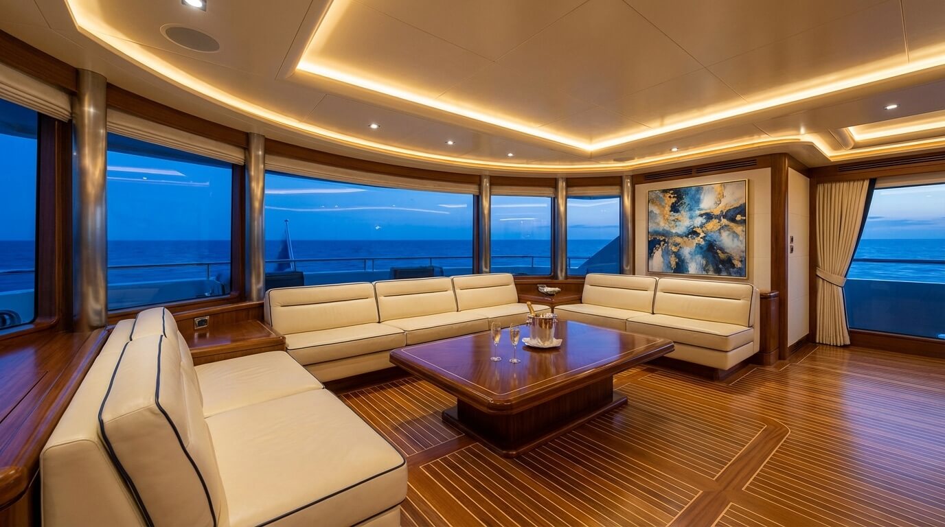 Nano Banana Pro: Yacht interior with exceptional quality