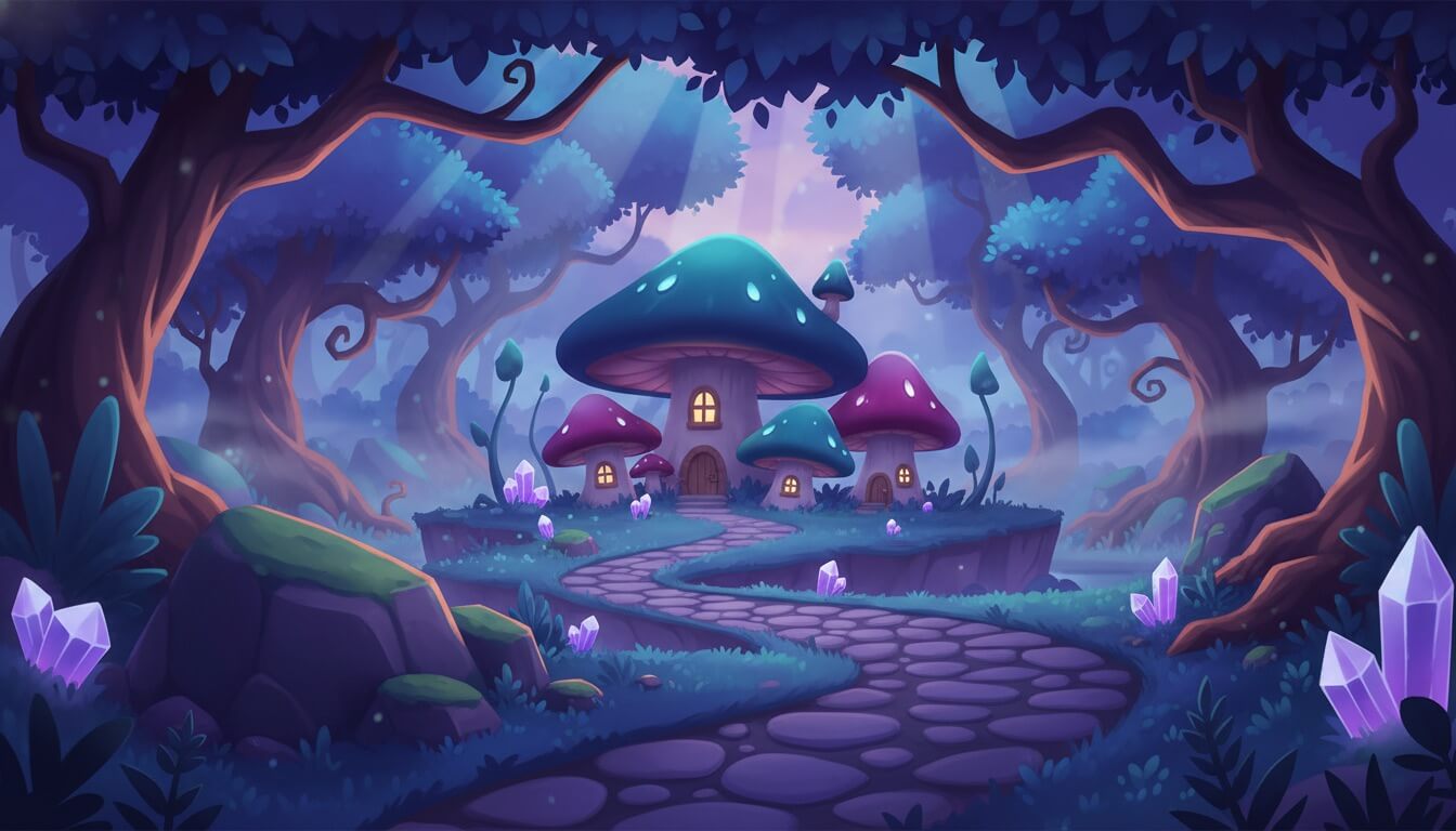 Stylized 3D fantasy game environment