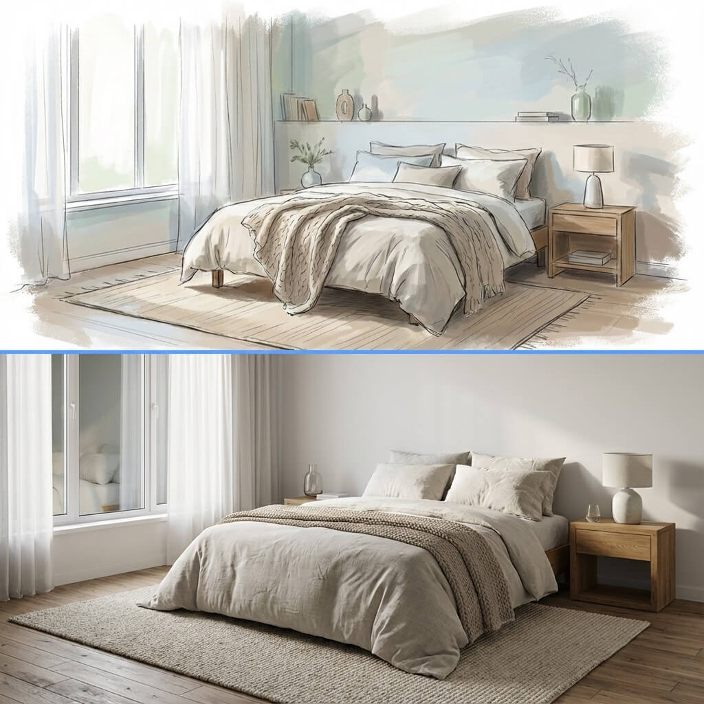 Bedroom Concept to Reality