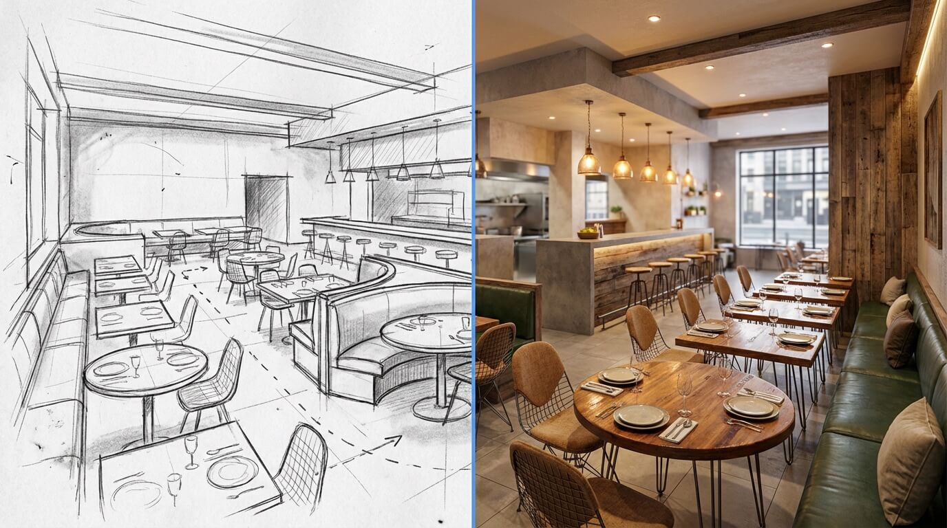 Restaurant Interior Transformation